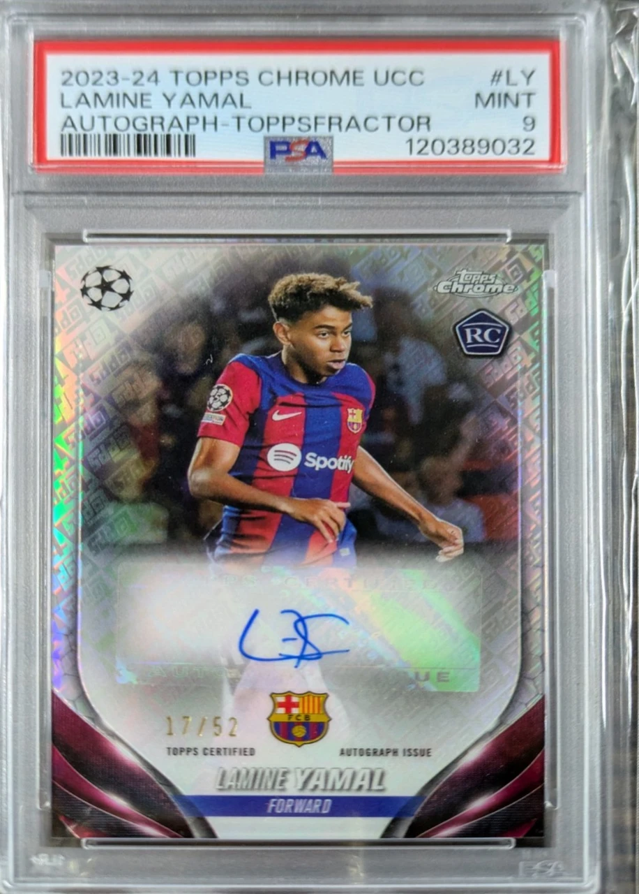 2023-24 Topps Chrome UCC Lamine Yamal Autograph Toppsfractor