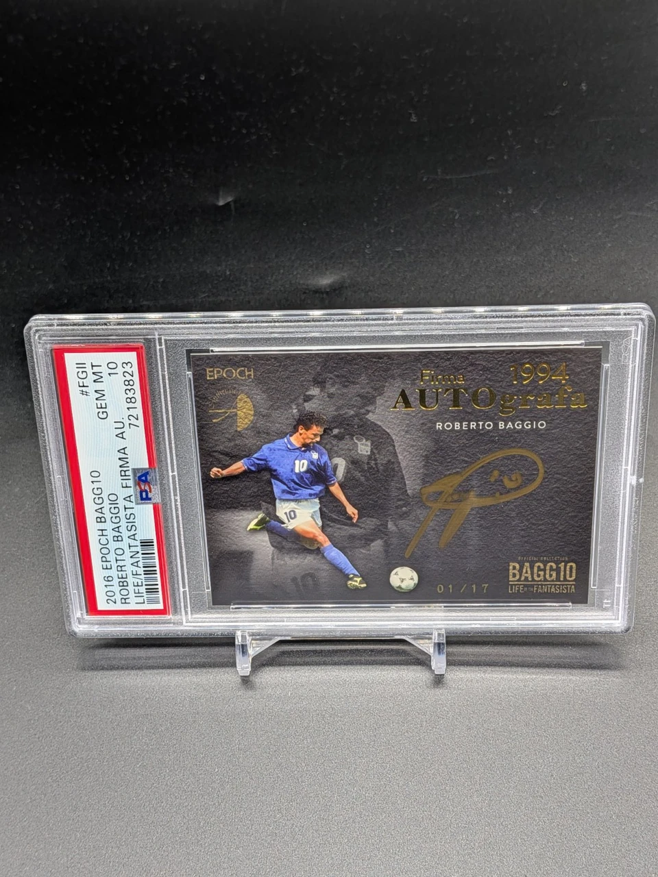 2016 Epoch Roberto Baggio Life/Fantasista Firma Autografa