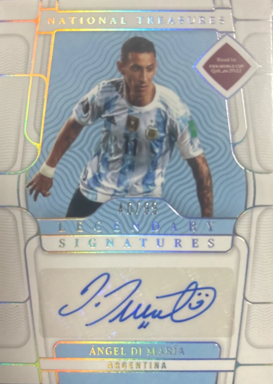 2022 Panini National Treasures FIFA Road to World Cup Angel Di Maria