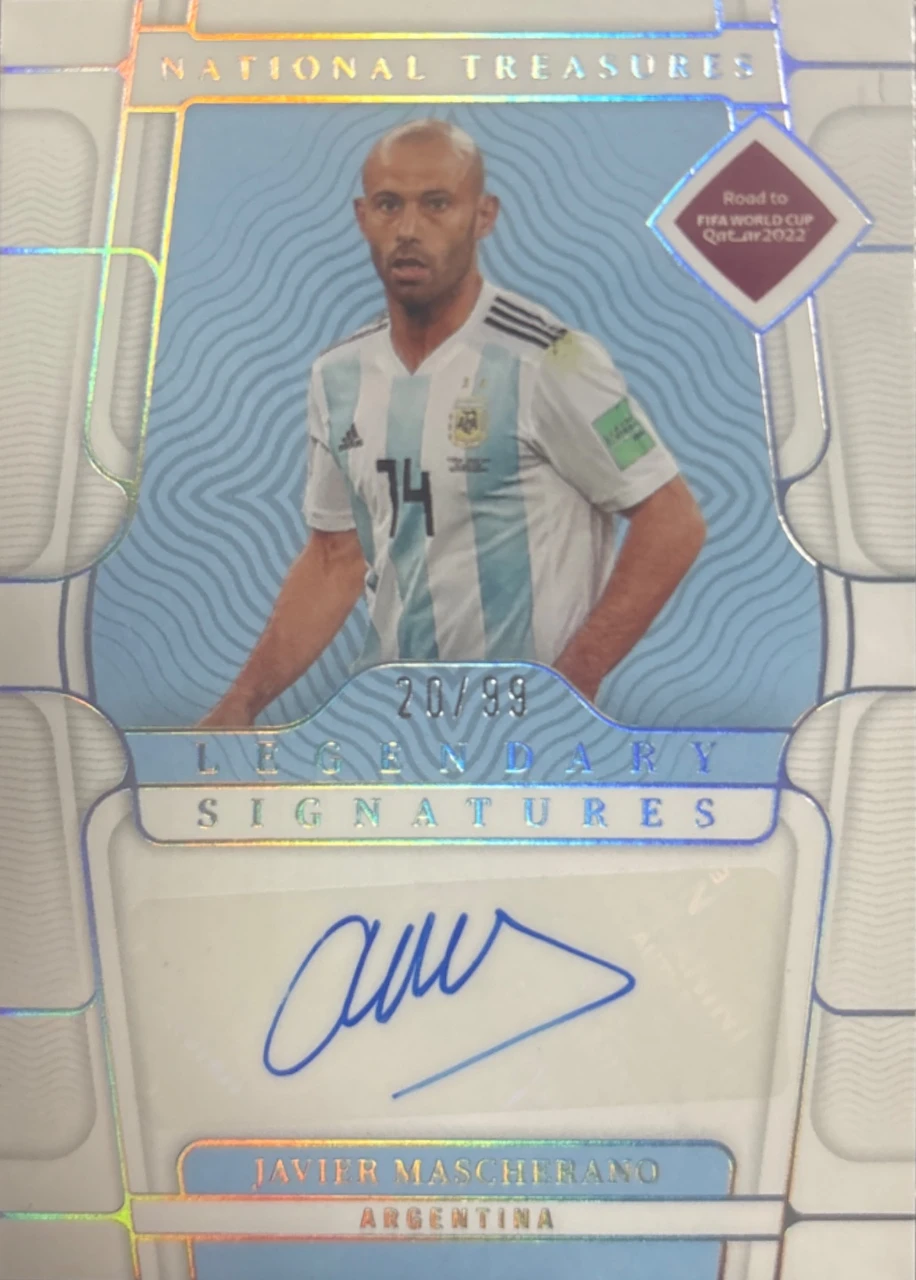 2022 Panini National Treasures FIFA ROAD TO WORLD CUP Javier Mascherano