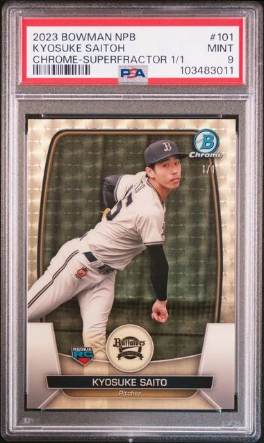 2023 Bowman NPB Kyosuke Saito Chrome Superfractor 1/1