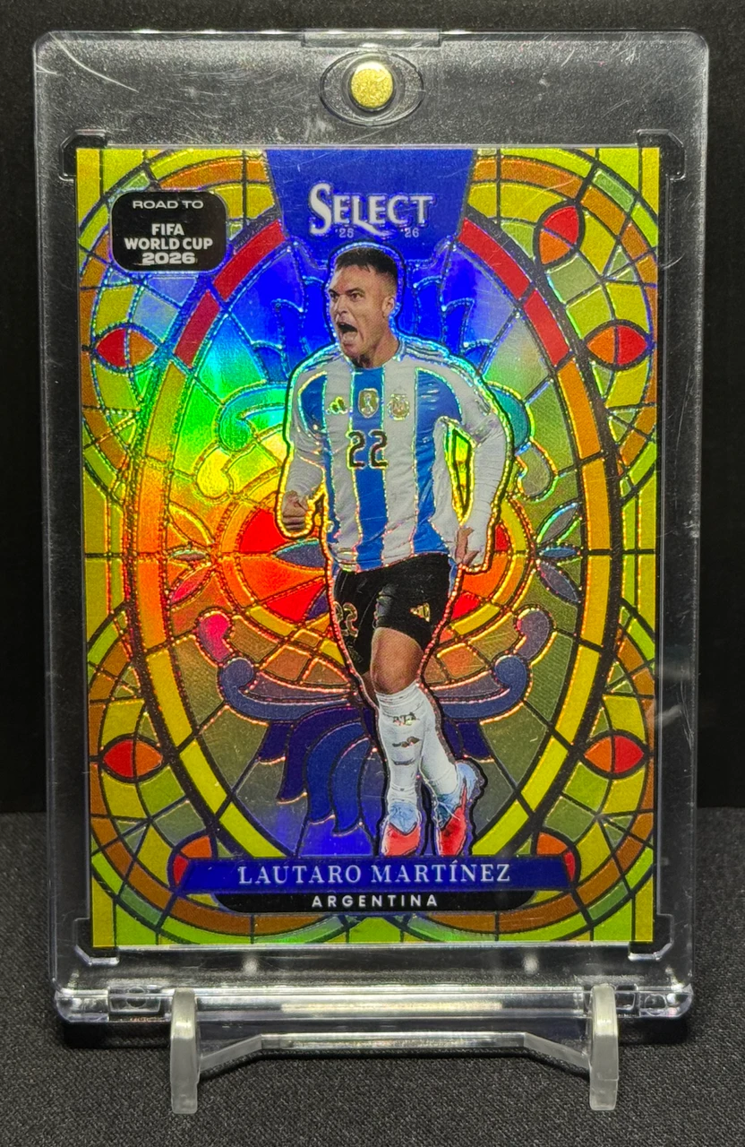 Lautaro Martinez panini select World Cup '26 stained glass