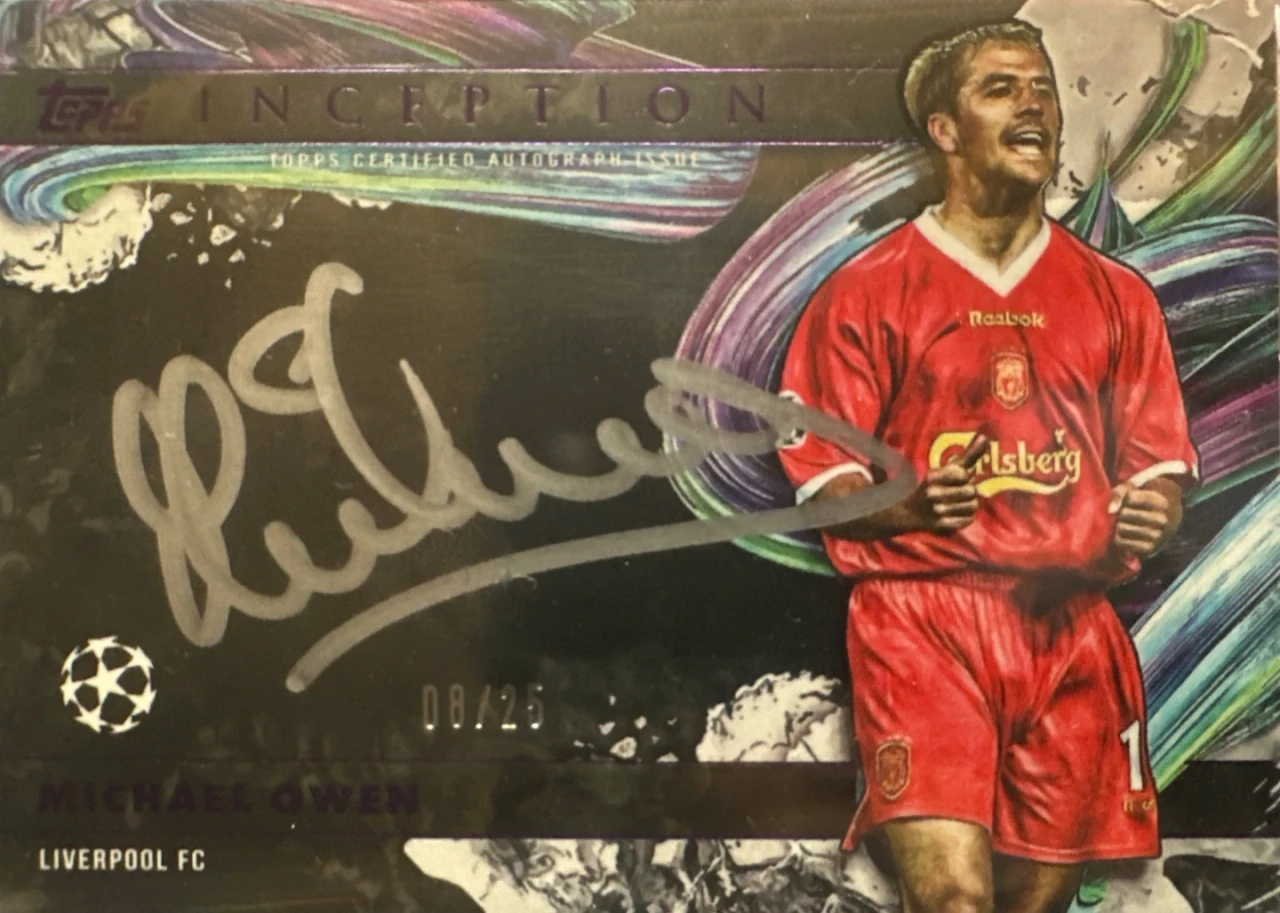 2025-26 Topps Inception UEFA Michael Owen Silver Signings On Card Auto