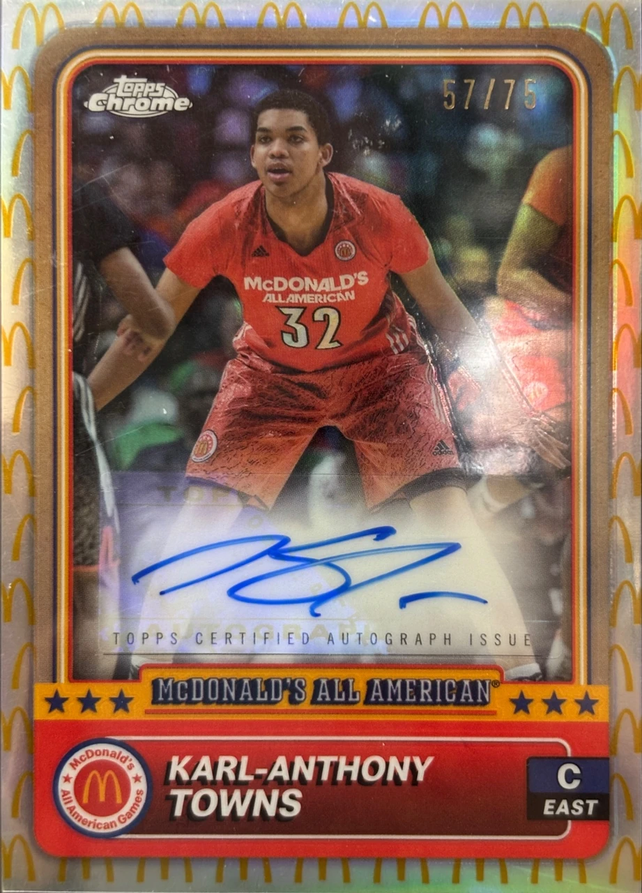 2024 Topps Chrome McDonalds All-American Logo Refractor Auto Karl-Anthony Towns