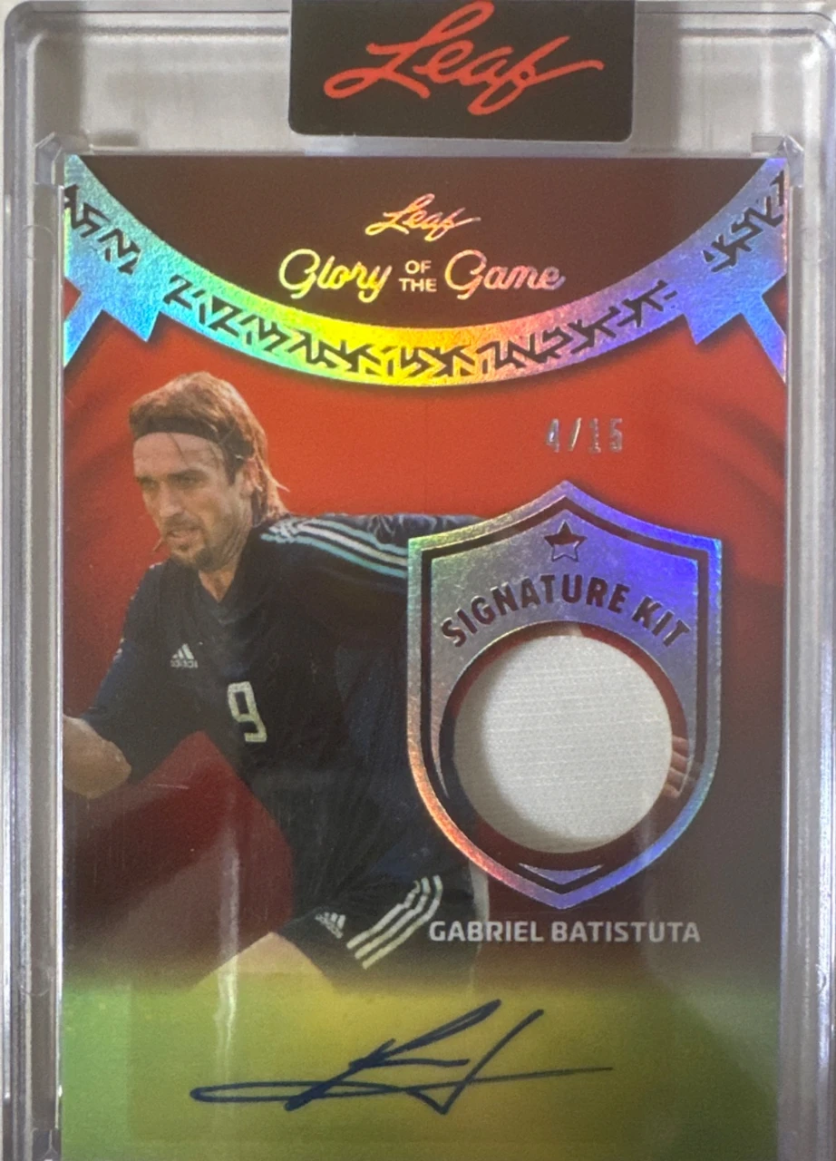 2026 Leaf Glory of the Game Signature Kit Gabriel Batistuta