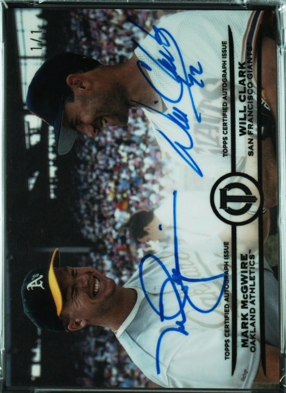 True to the Game Dual Autographs Mark McGwire&Will Clark Black paralle