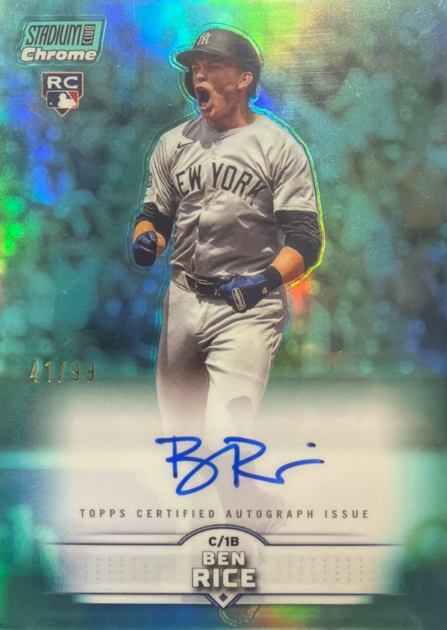 2025 Topps Stadium Club Chrome Ben Rice Autograph
