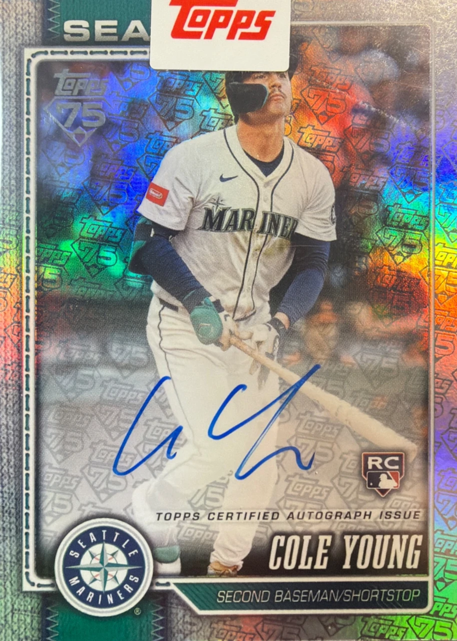 2026 Topps Series 2 Autograph 75th Anniversary Parallel Cole Young