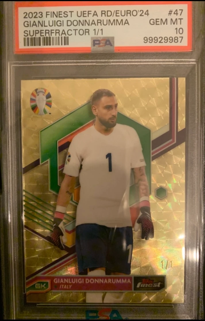 2023 FINEST UEFA RD/EURO'24 #47 GIANLUIGI DONNARUMMA GEM MT SUPERFRACTOR 1/1