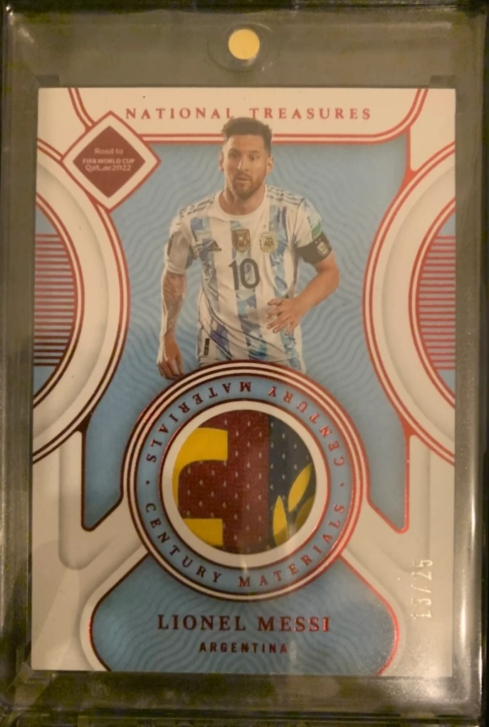 messi panini national treasure /25