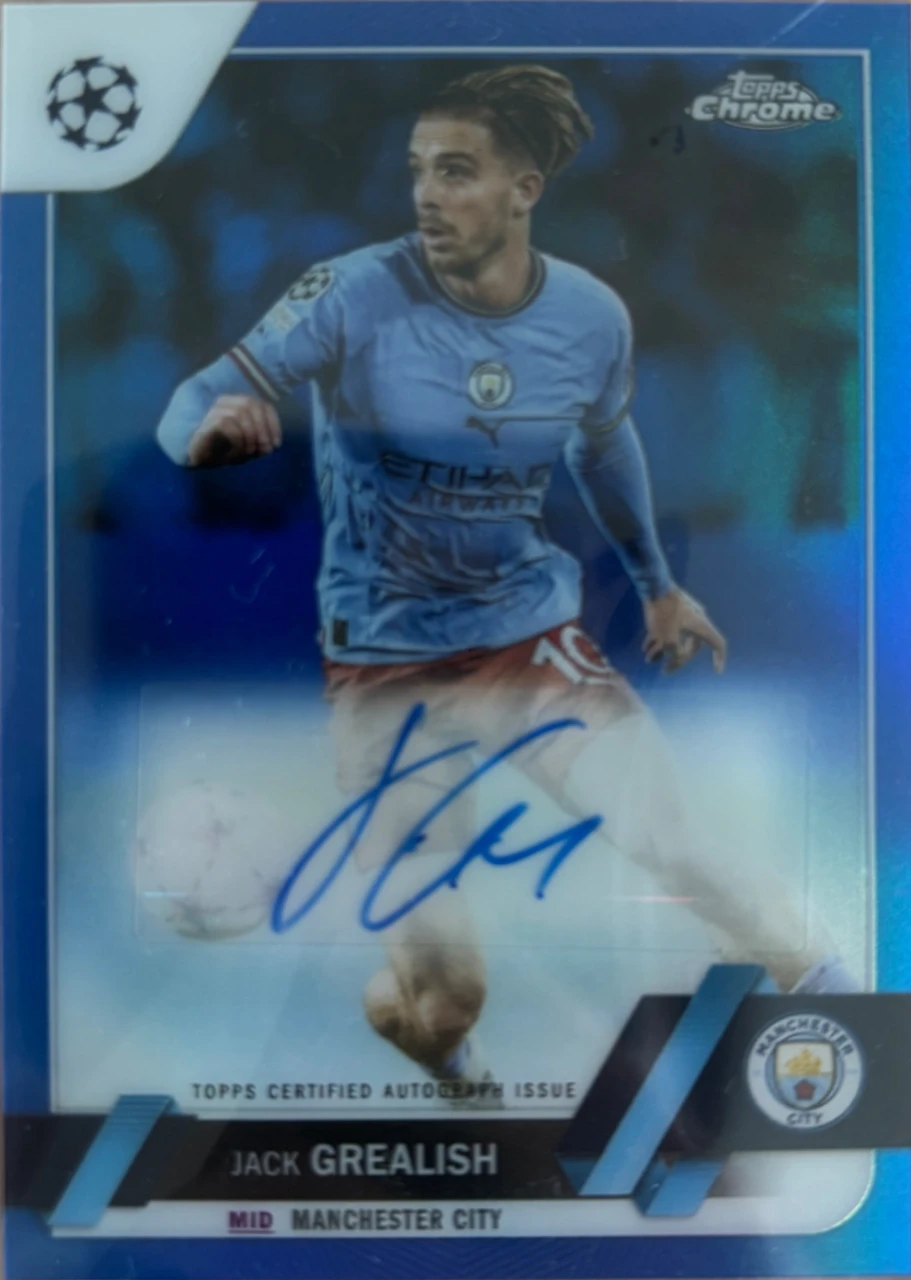 2022/23 Topps Chrome UEFA Club Competitions Jack Grealish Autograph