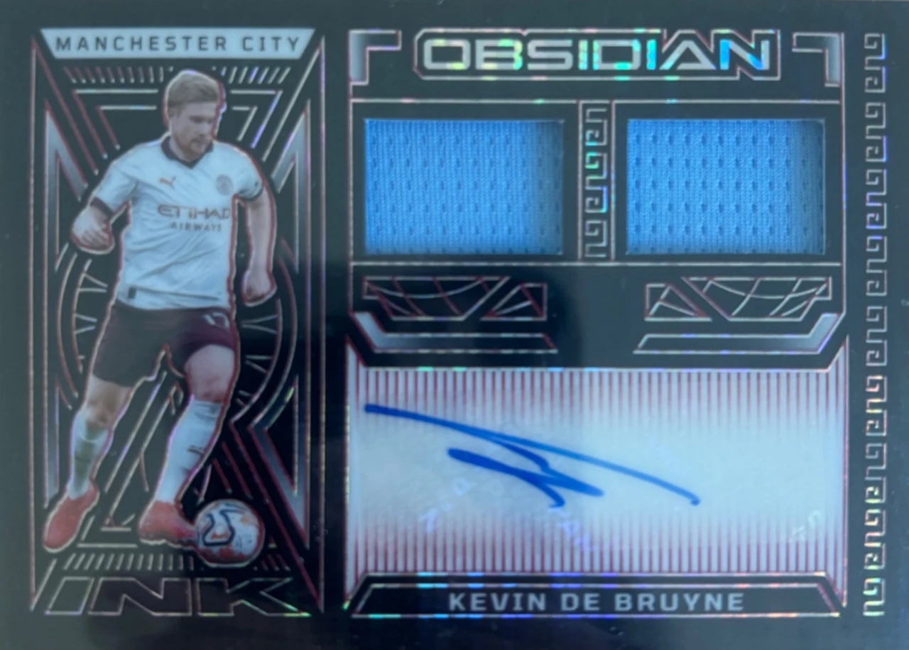 2023-24 Panini Obsidian Kevin De Bruyne Dual Jersey Autograph