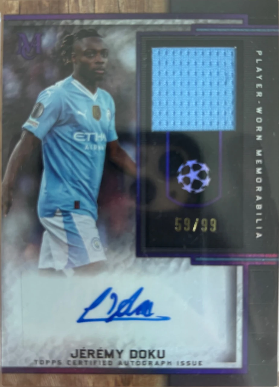 2023-24 Topps Museum Collection Jérémy Doku Museum Autograph Relic