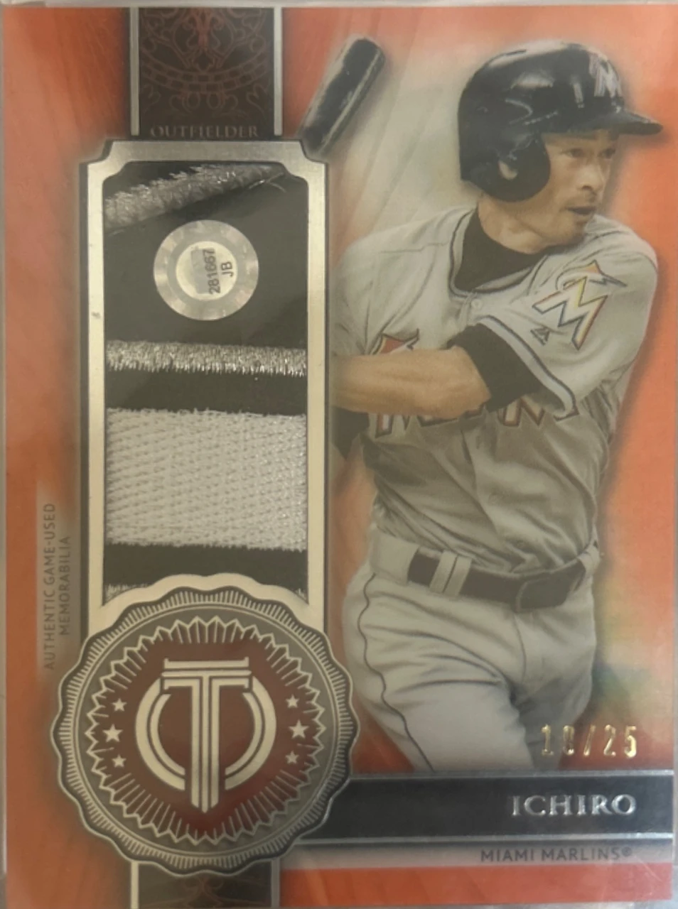 2017 Topps Tribute Ichiro Certified Stamp of Approval Relic