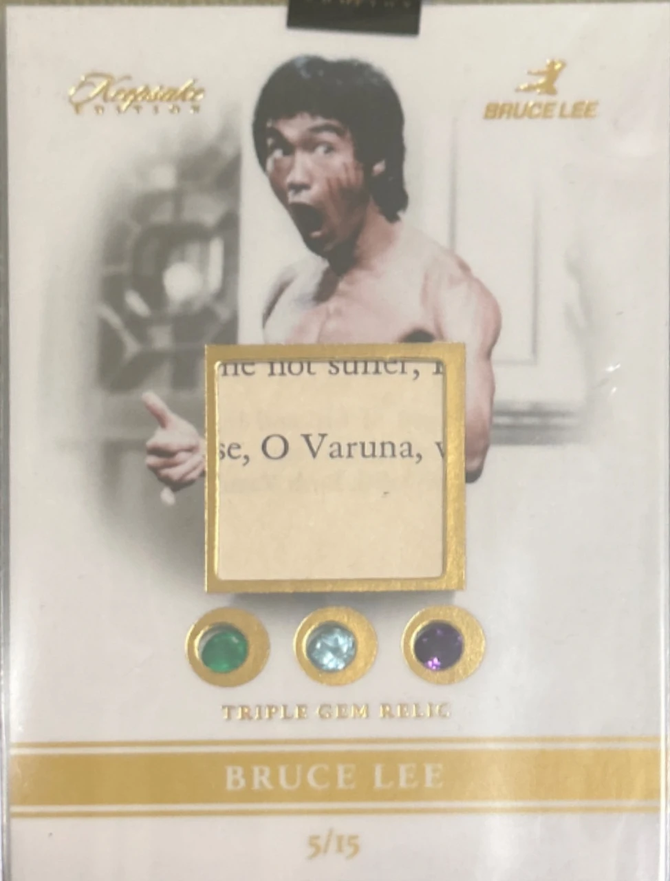 2024 Keepsake Bruce Lee 50th Anniversary Edition Triple Gem Relic