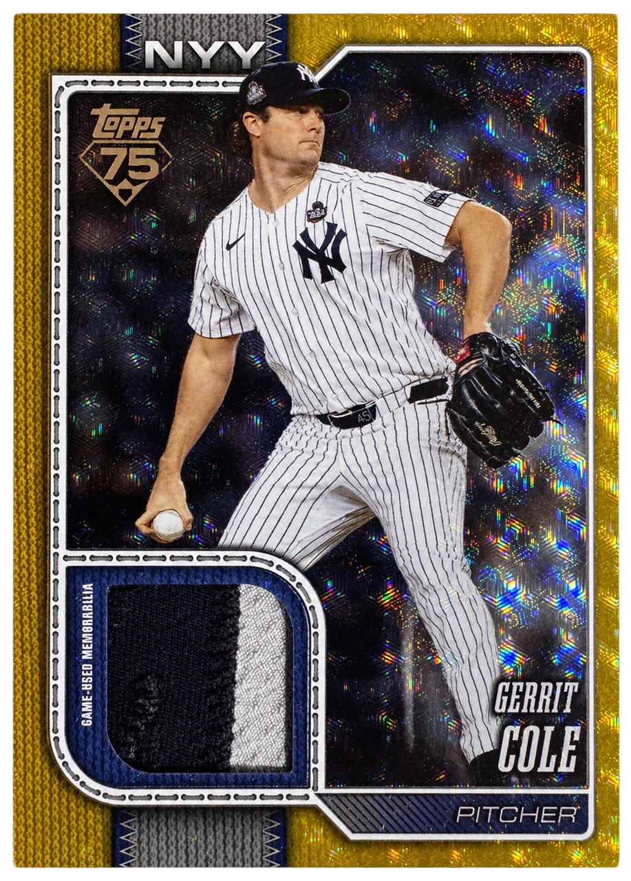 Gerrit Cole Topps 75th Game-Used Relic 1/1