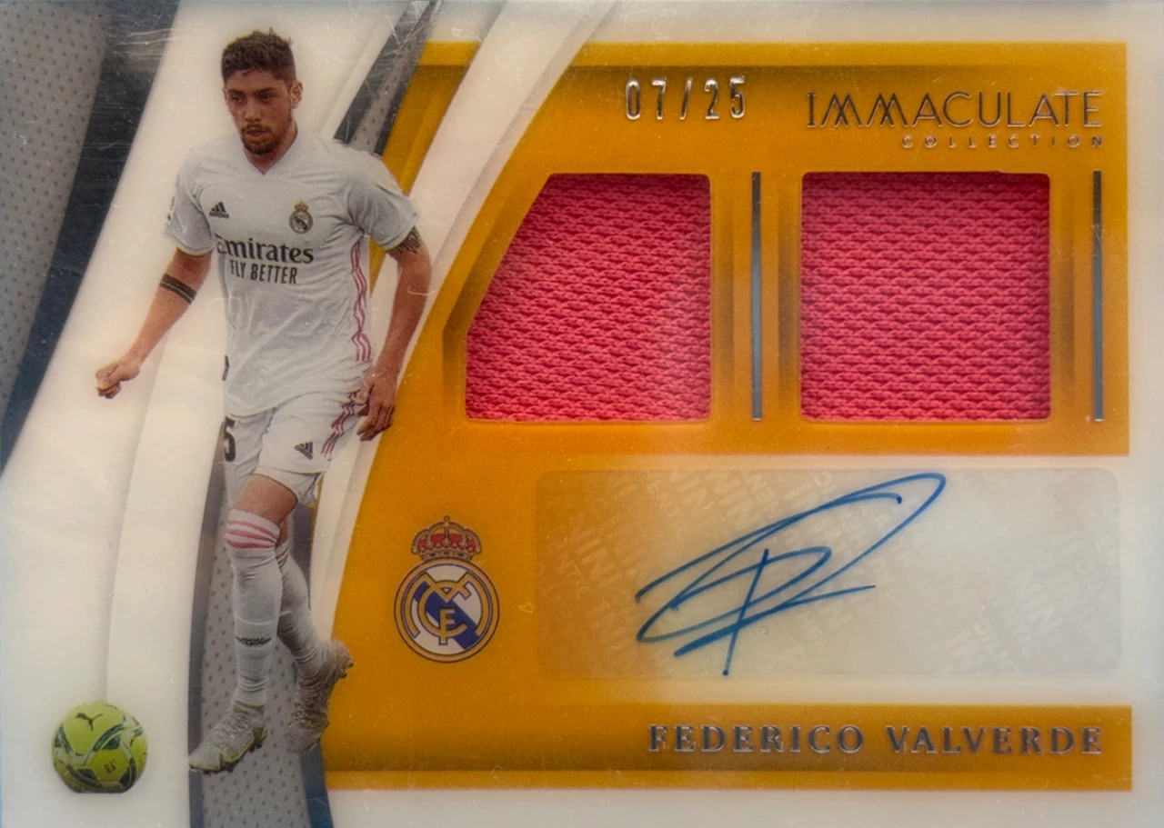Panini Immaculate Collection Dual Swatch Autographs Federico Valverde