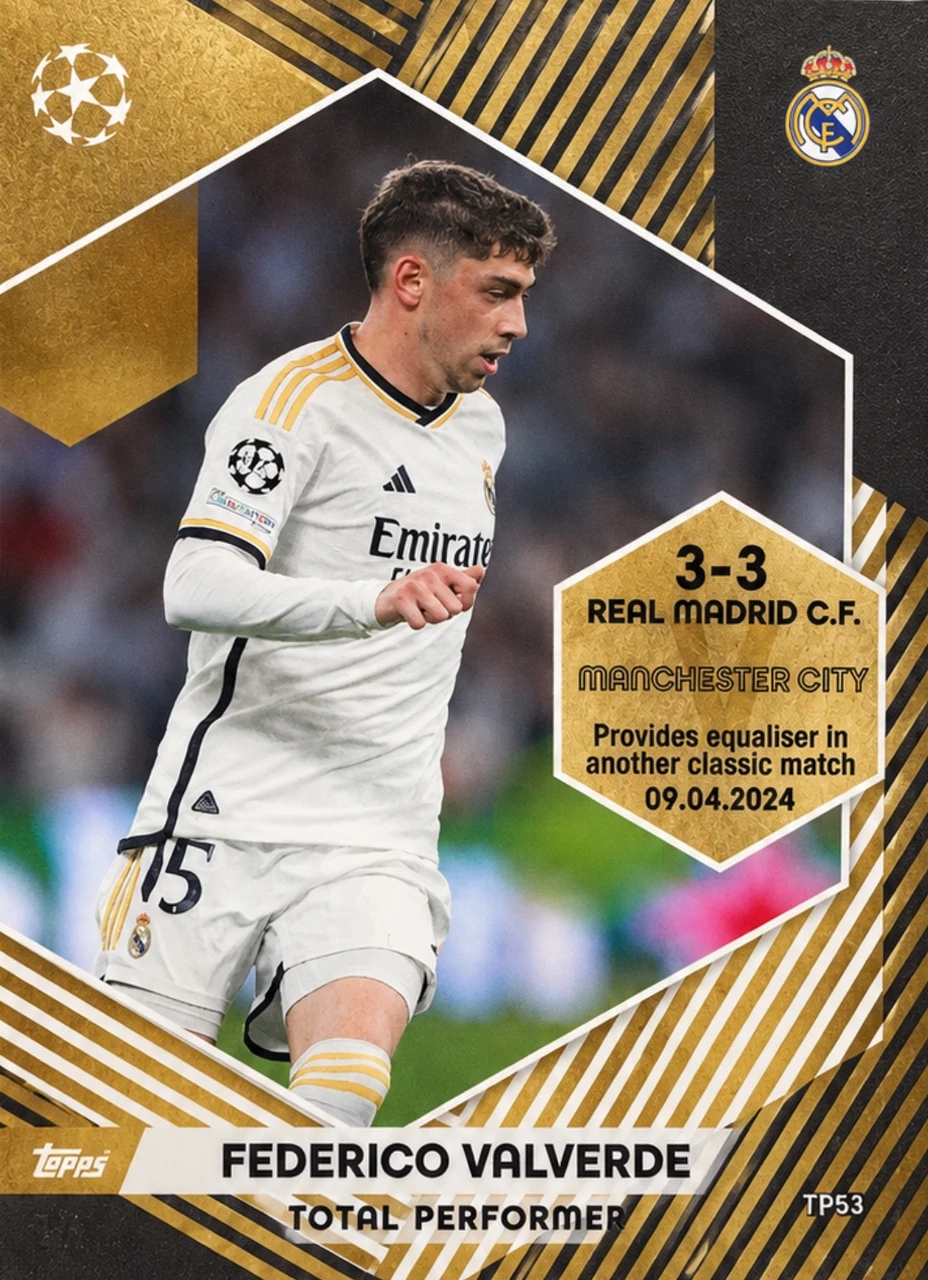 2023-24 Topps Total Football UCC Total Performer Federico Valverde 1of1