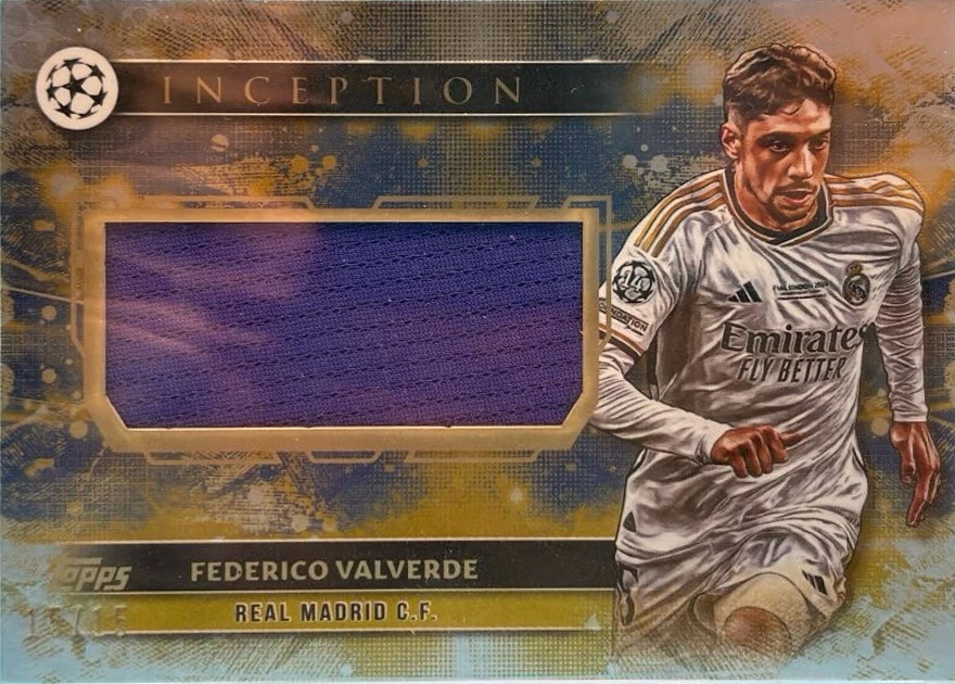 Topps INCEPTION WEMBLEY WARM-UP RELIC  GOLD STARBALL Federico Valverde
