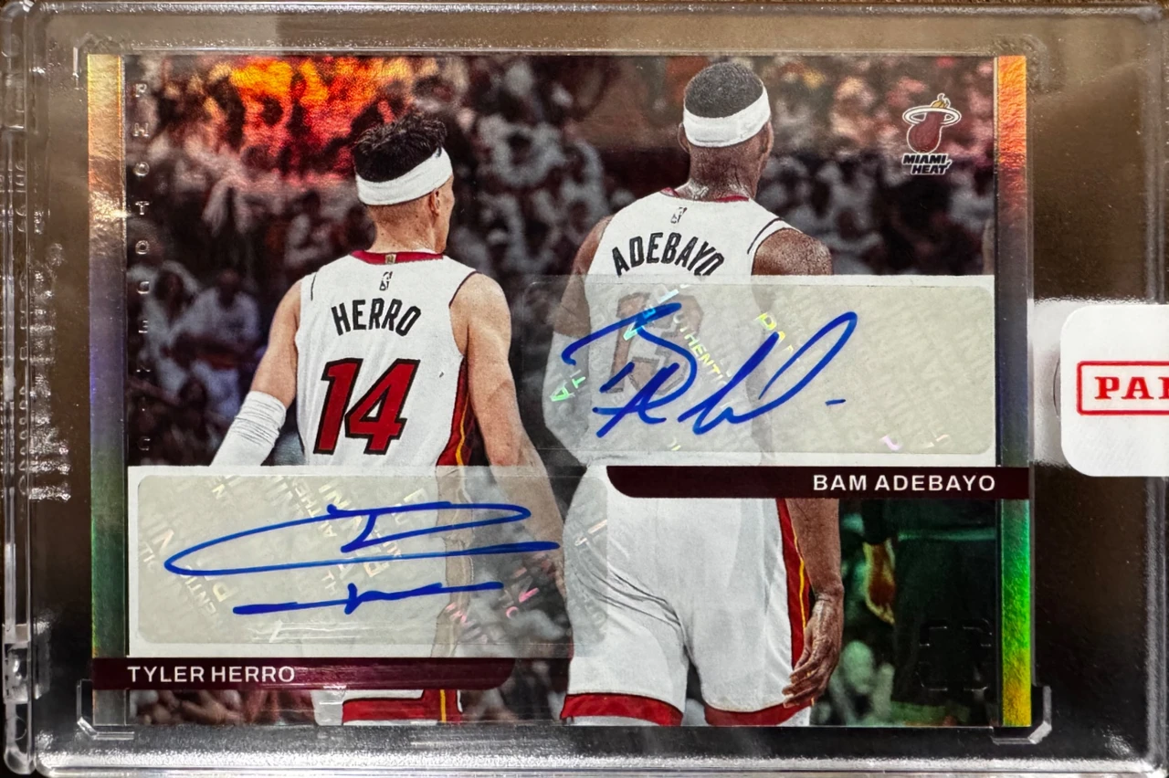 2024-25 Panini Photogenic Dual Autographs DA-MIA Tyler Herro / Bam Adebayo