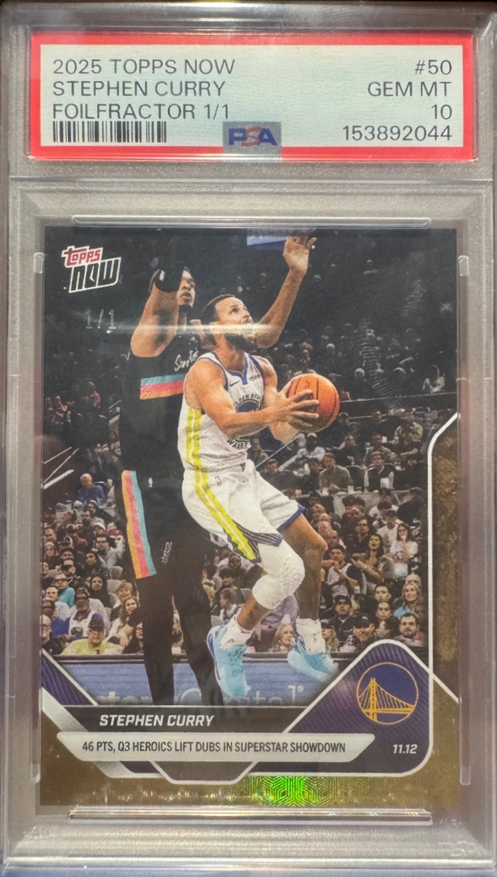 2025 Topps Now Stephen Curry #50 Foilfractor 1/1