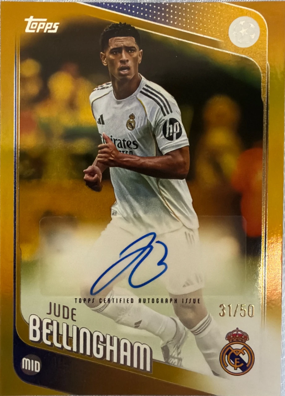 Jude Bellingham 2025/26 Topps UEFA Club Competitions Autograph