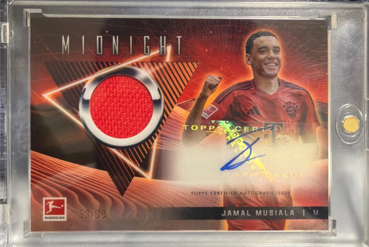 2024/25 Topps Midnight Jamal Musiala Jersey Relic Autograph