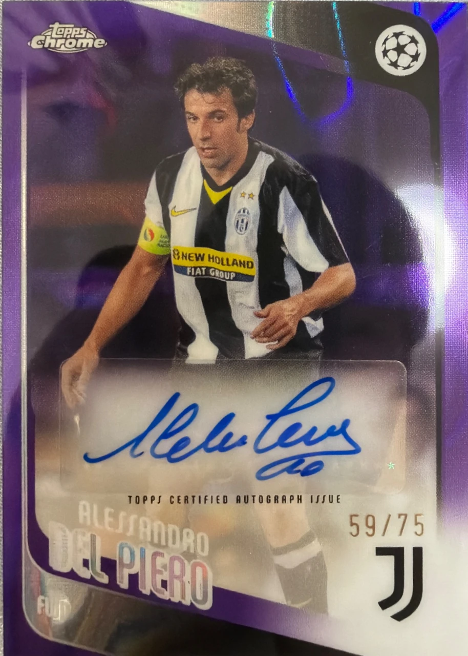 2025/26 Topps Chrome UEFA Club Competitions Alessandro Del Piero Autograph