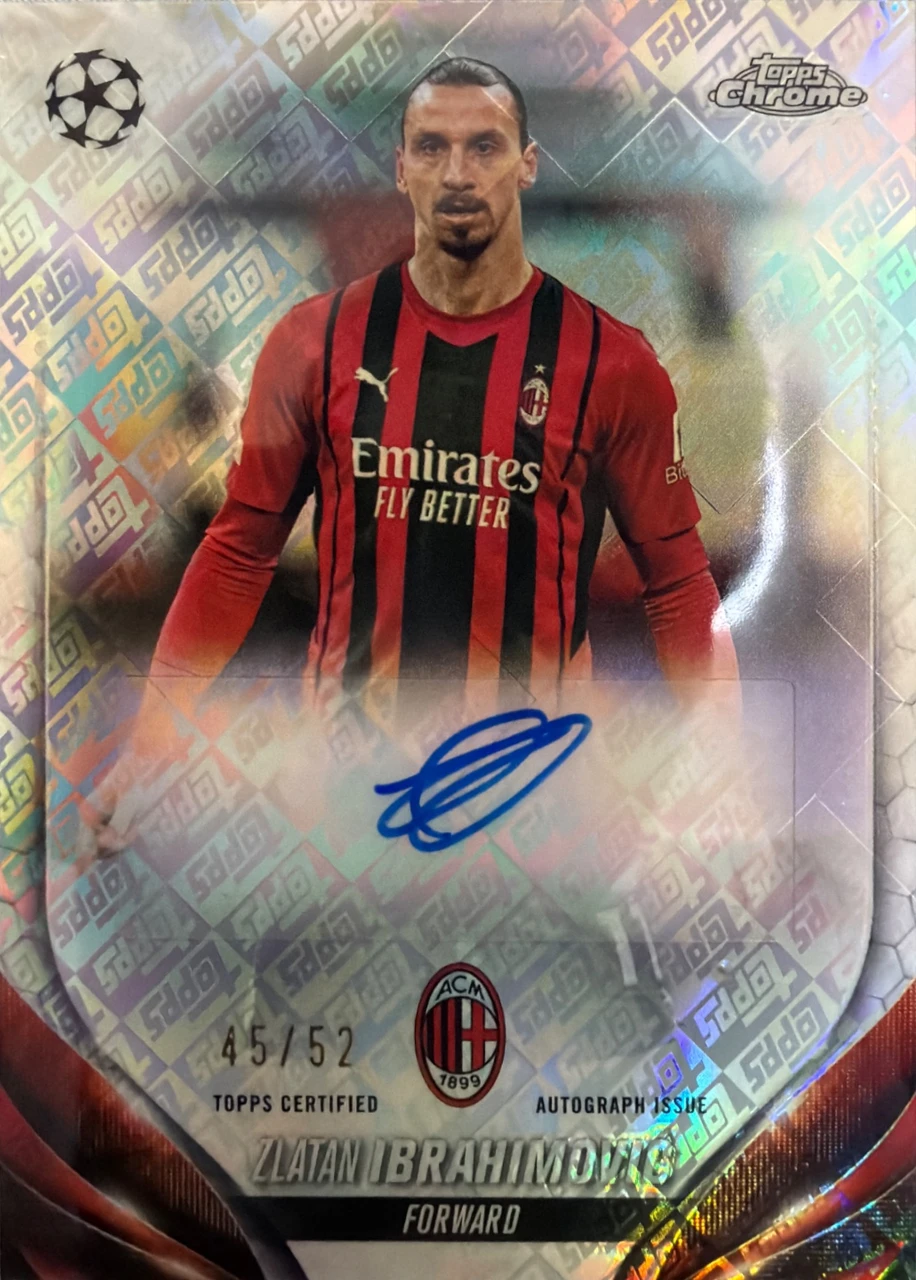 2023/24 Topps Chrome UEFA Club Competitions Zlatan Ibrahimović Autograph