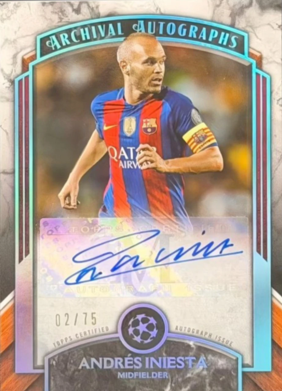 2017 Topps Museum Collection Andrés Iniesta Archival Autographs