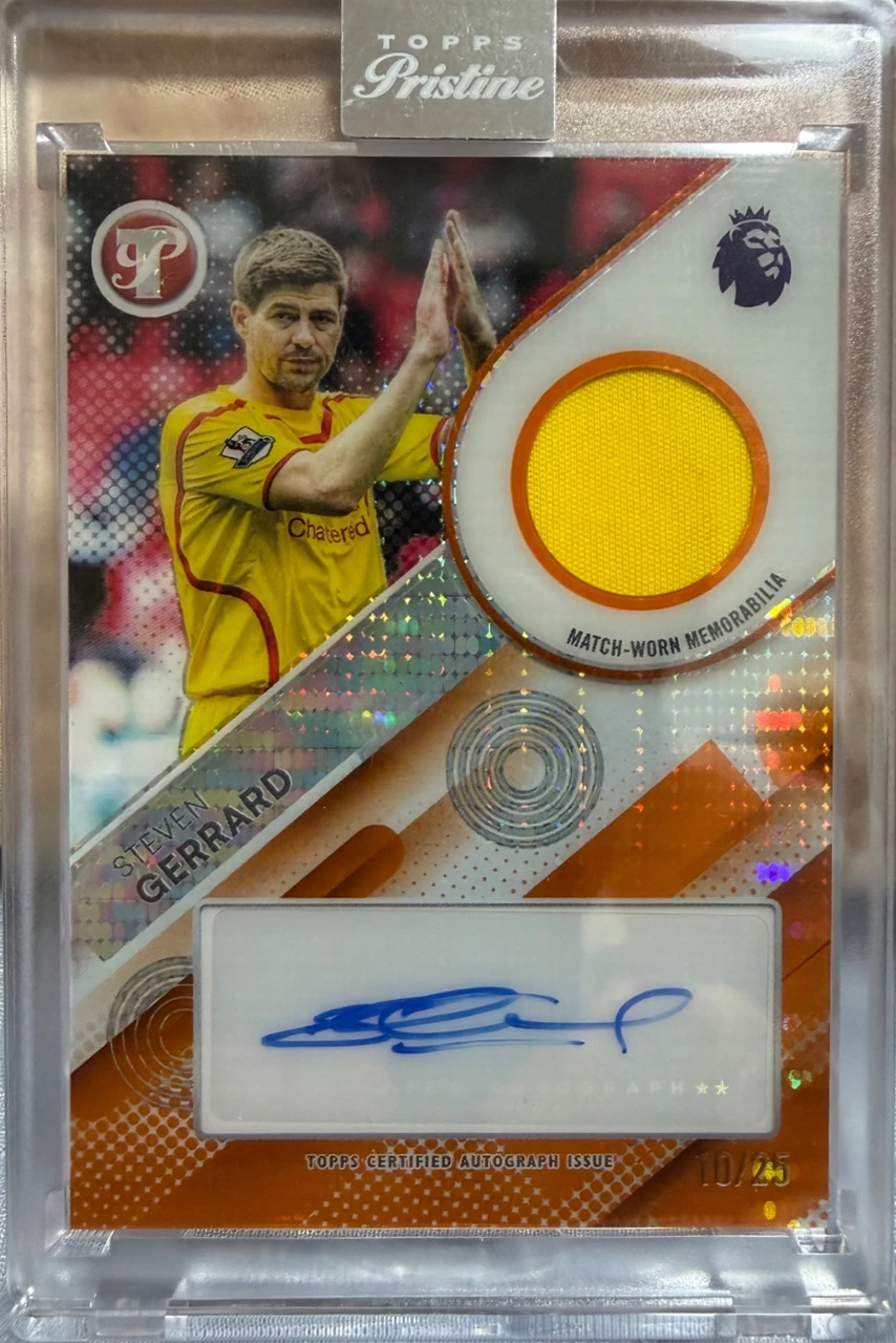 2026 Topps Pristine Premier League Pristine Pieces Autograph Relic Steven Gerrard