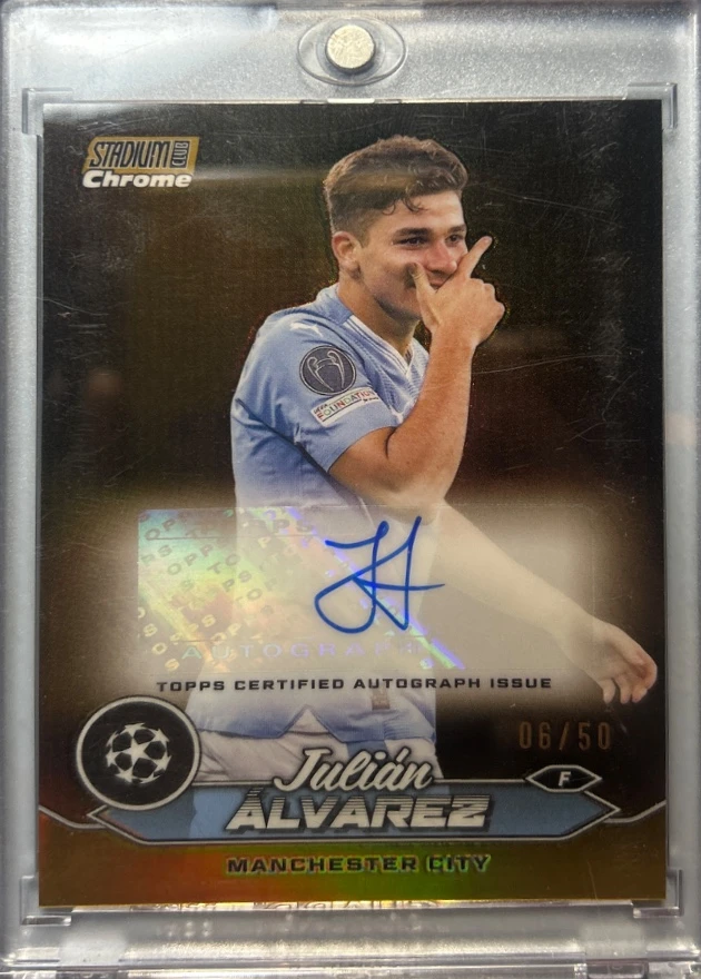 2023 Topps Stadium Club Chrome Julian Alvarez Autograph 06/50