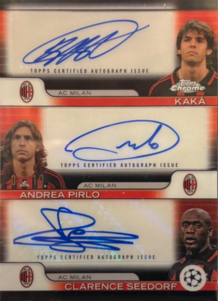 2024/25 Topps Chrome AC Milan Triple Autograph