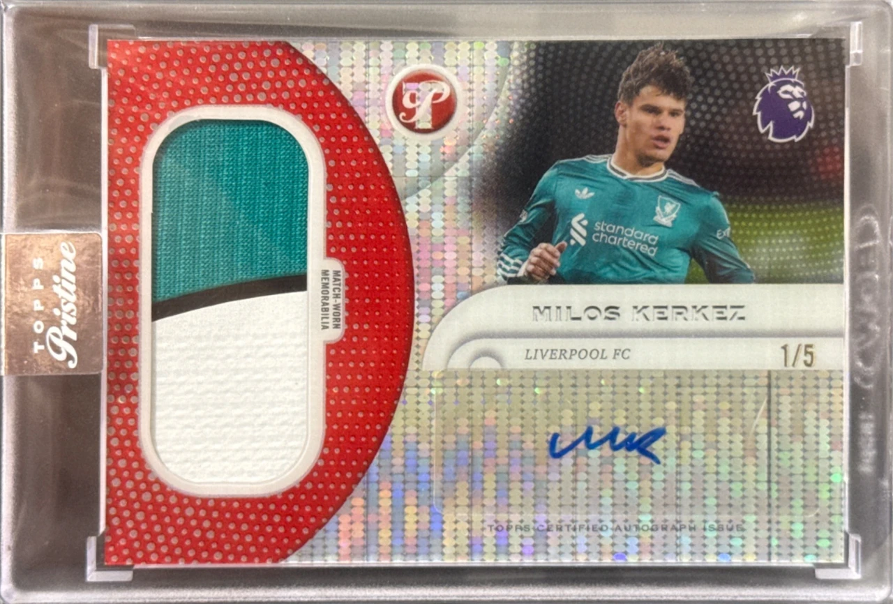 2025-26 Topps Pristine Milos Kerkez Patch Auto 1/5