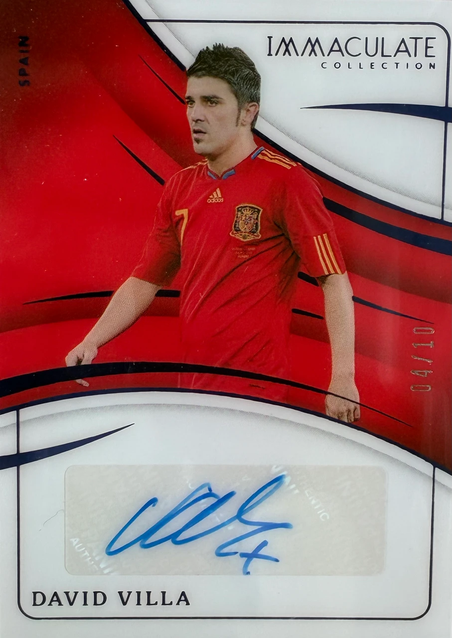 DAVID VILLA 2024-25 PANINI IMMACULATE COLLECTION IMMACULATE AUTOGRAPHS SAPPHIRE /10 #47