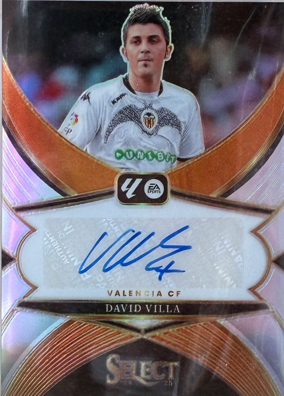 DAVID VILLA 2024-25 PANINI SELECT LA LIGA SELECT SIGNATURES AUTOGRAPH Valencia CF #SE-DV