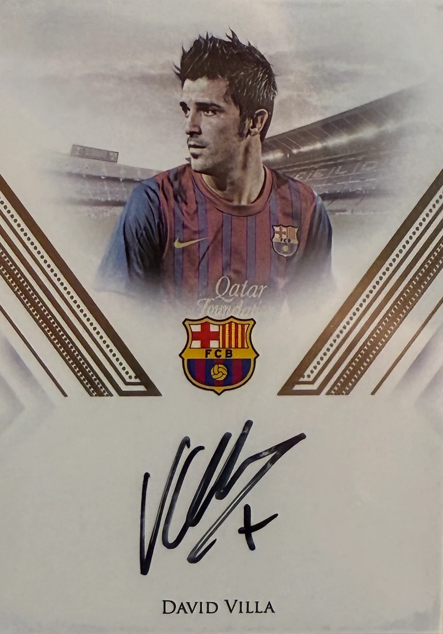 DAVID VILLA Futera FC Barcelona Platinum 2025/26 Paragon Auto /4