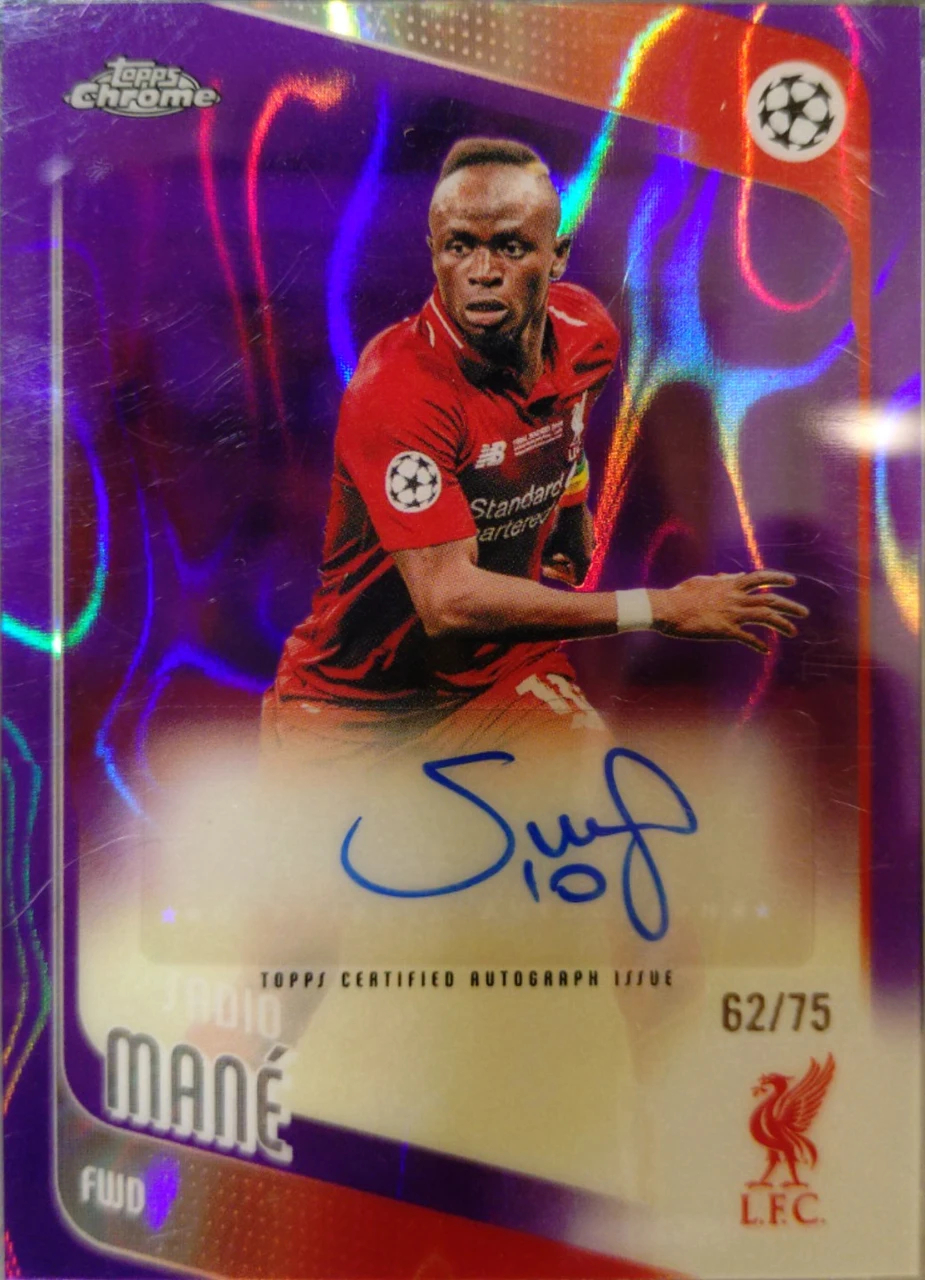 Sadio Mané Topps Chrome UEFA Club Competitions Autograph
