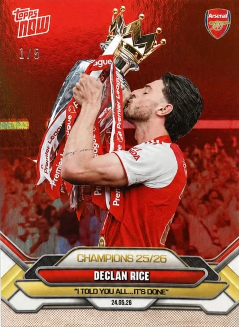 2026 Topps Now Declan Rice Champions 25/26