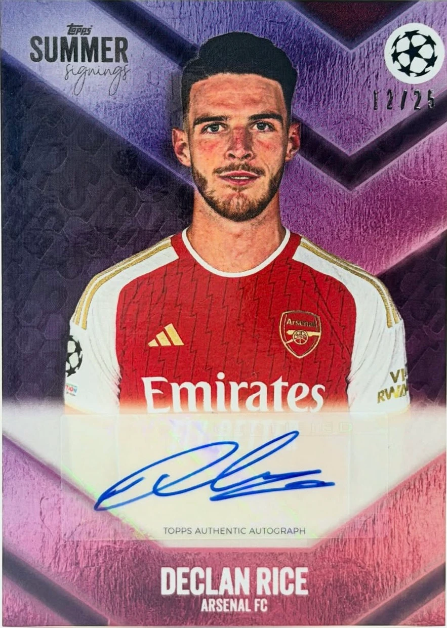 Declan Rice 2023 Topps Summer Signings Autograph