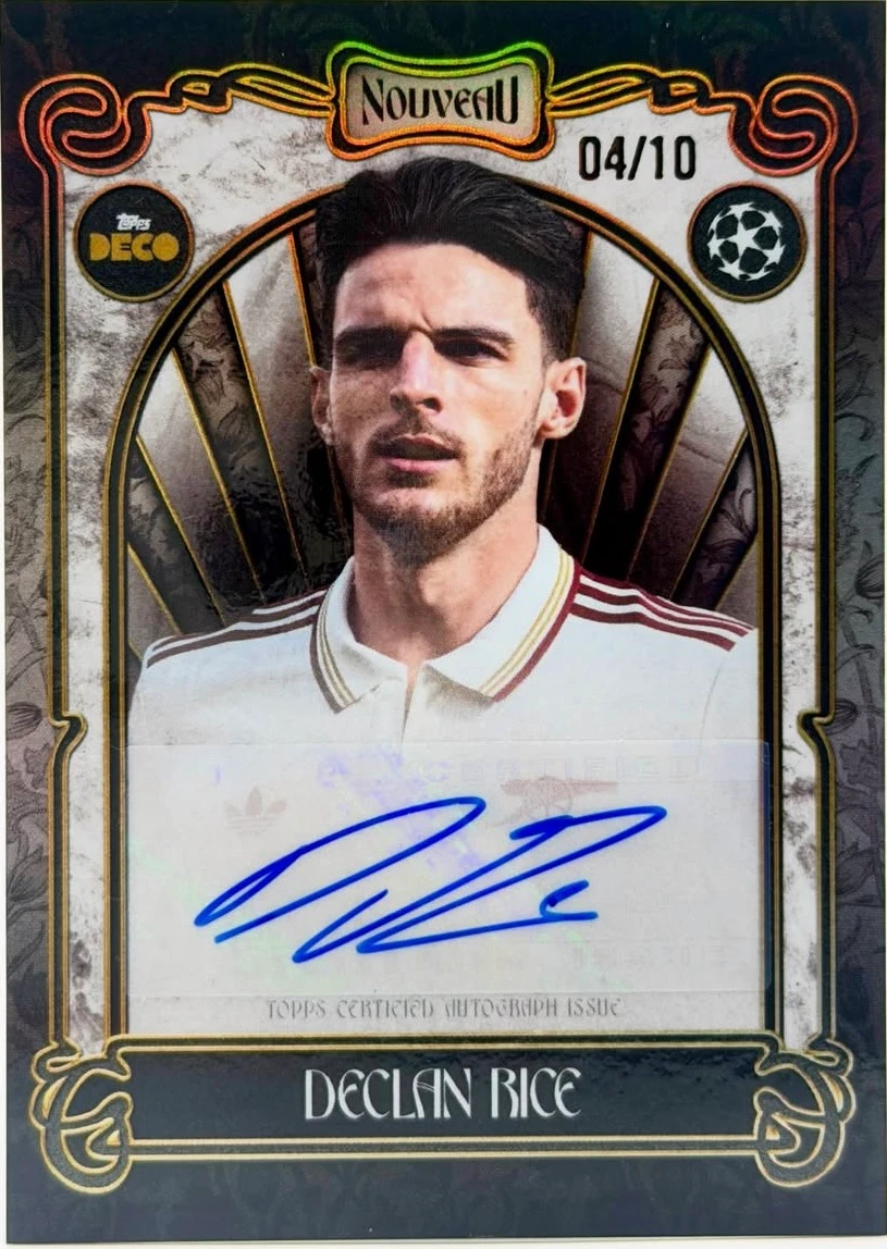2025-26 Topps Deco Nouveau Declan Rice Autograph 04/10