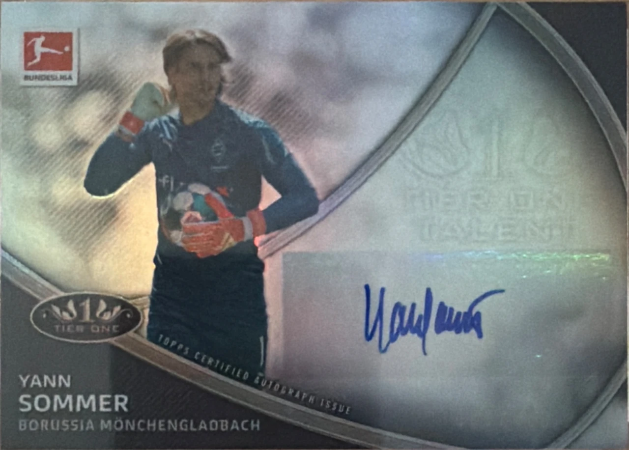 2020/21 Topps Tier One Bundesliga Yann Sommer Tier One Talent Autograph