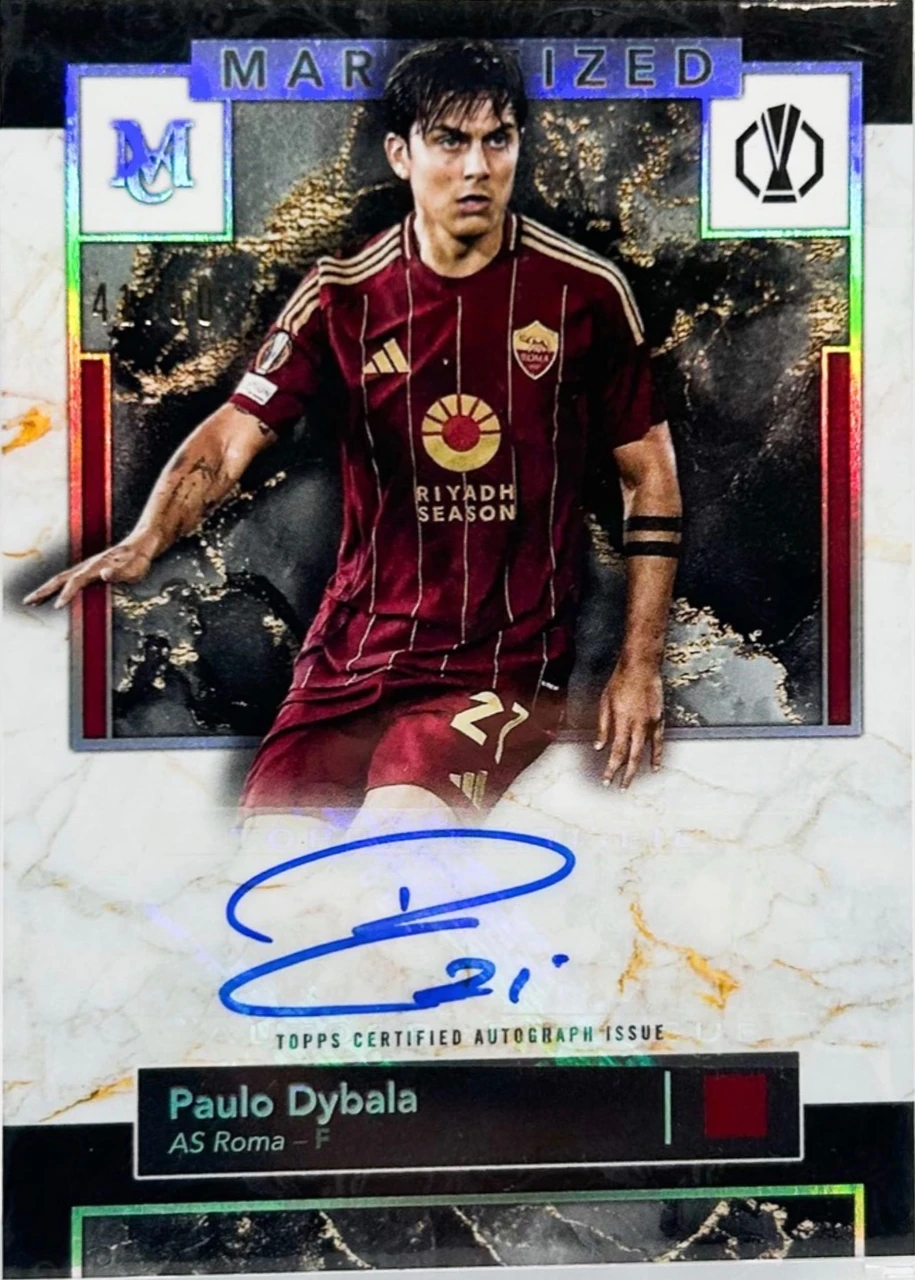 2023-24 Topps UEFA Club Competitions Paulo Dybala Magnetized Autograph