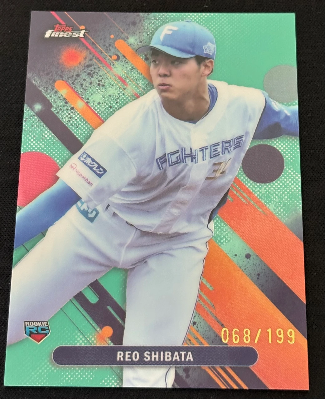 柴田獅子　topps finest NPB 2025 199枚限定　AQUA REFRACTOR