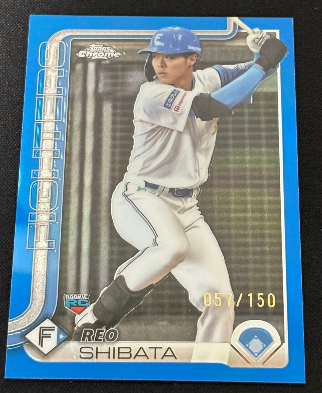 柴田獅子　topps chrome NPB 2025 150枚限定　BLUE REFRACTOR