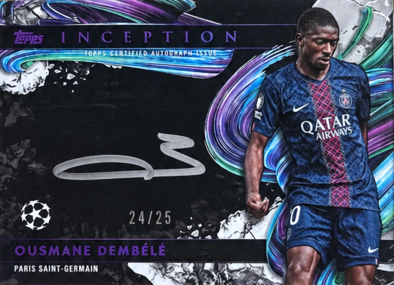 2025-26 Topps Inception Ousmane Dembélé Silver Signing Autographs Purple Foil /25
