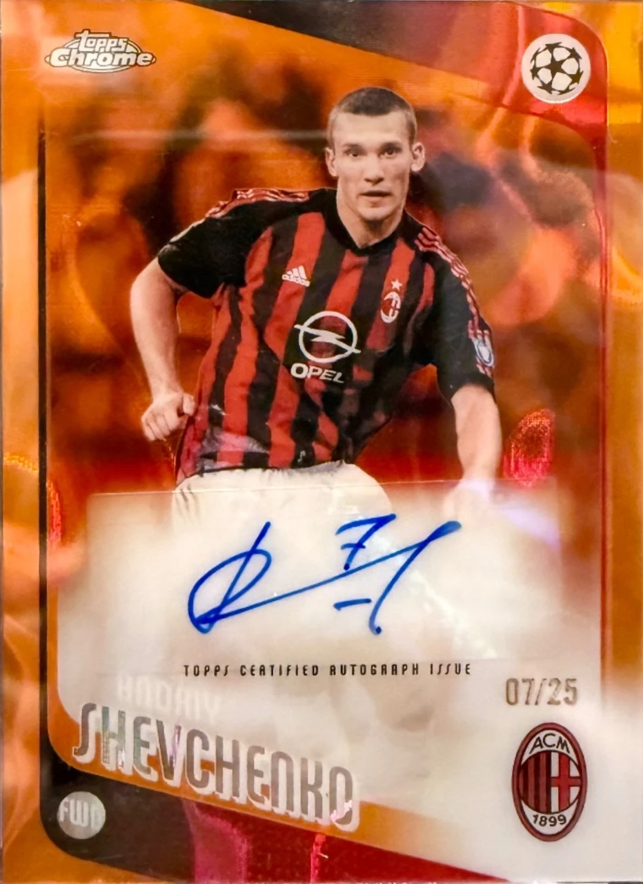 2025/26 Topps Chrome UEFA Club Competitions Andriy Shevchenko Autograph