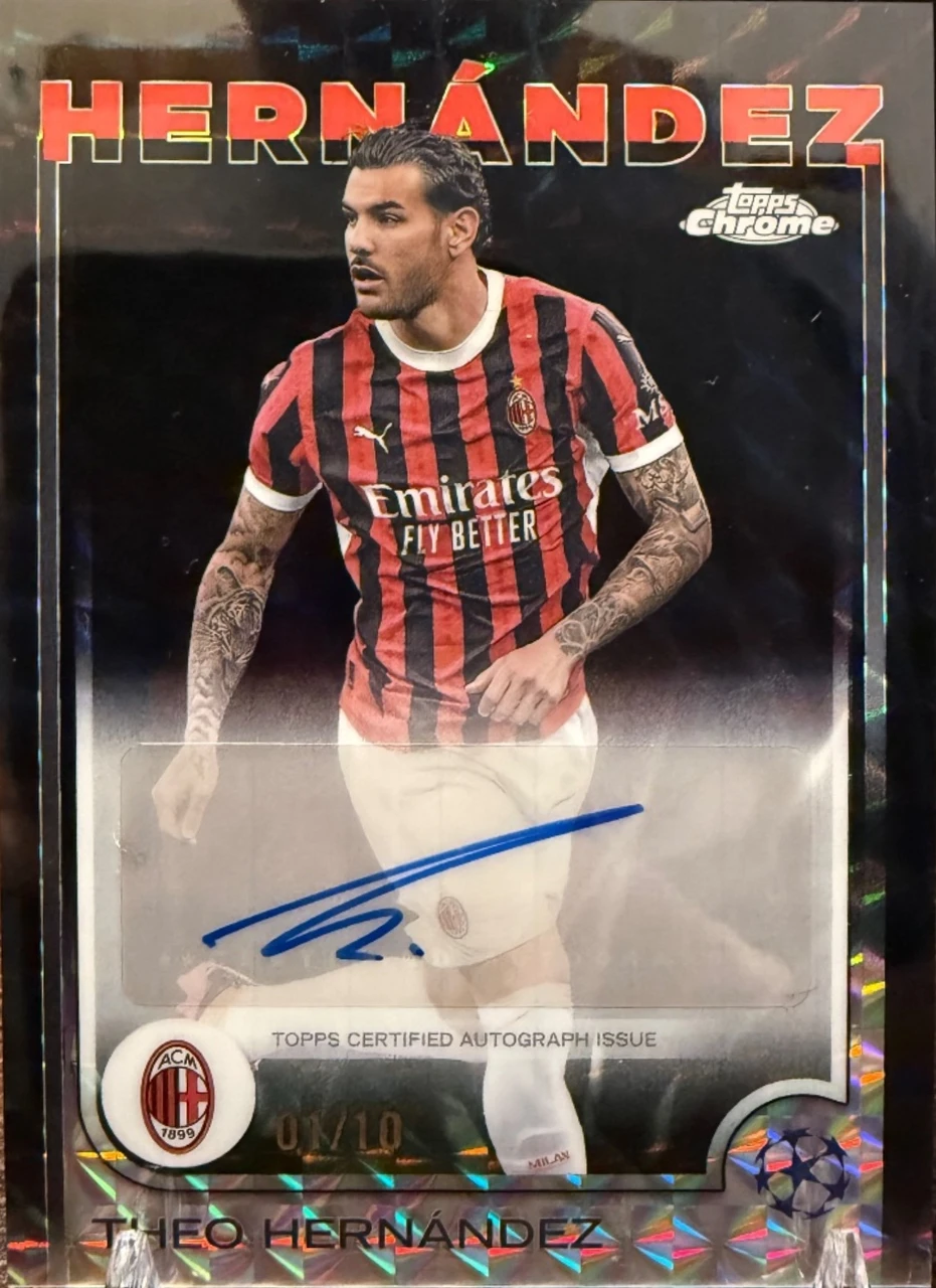 2024/25 Topps Chrome UEFA Club Competitions Theo Hernández Autograph