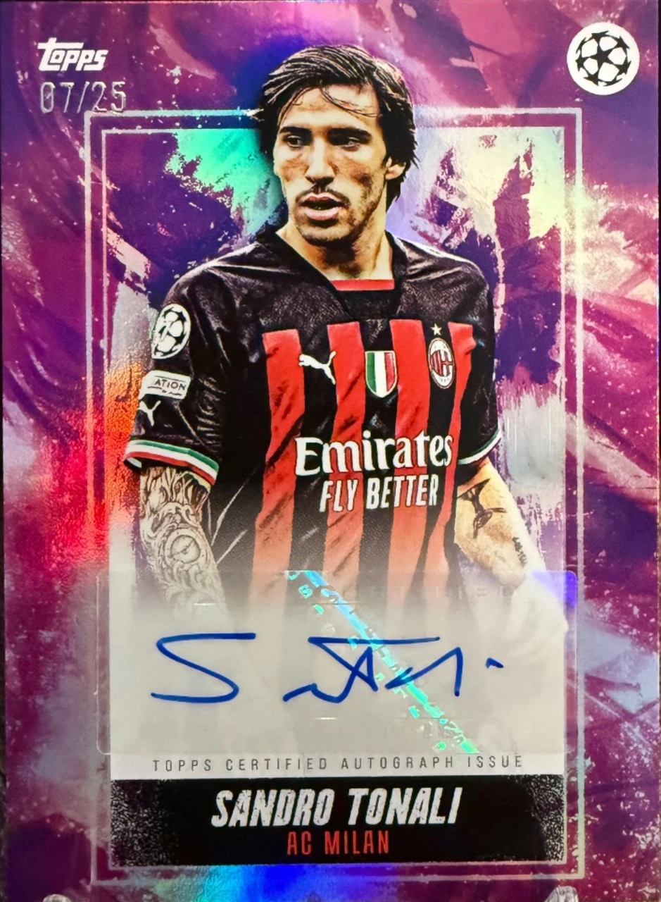 2022 Topps UEFA Champions League Midfield Maestros Autograph Sandro Tonali