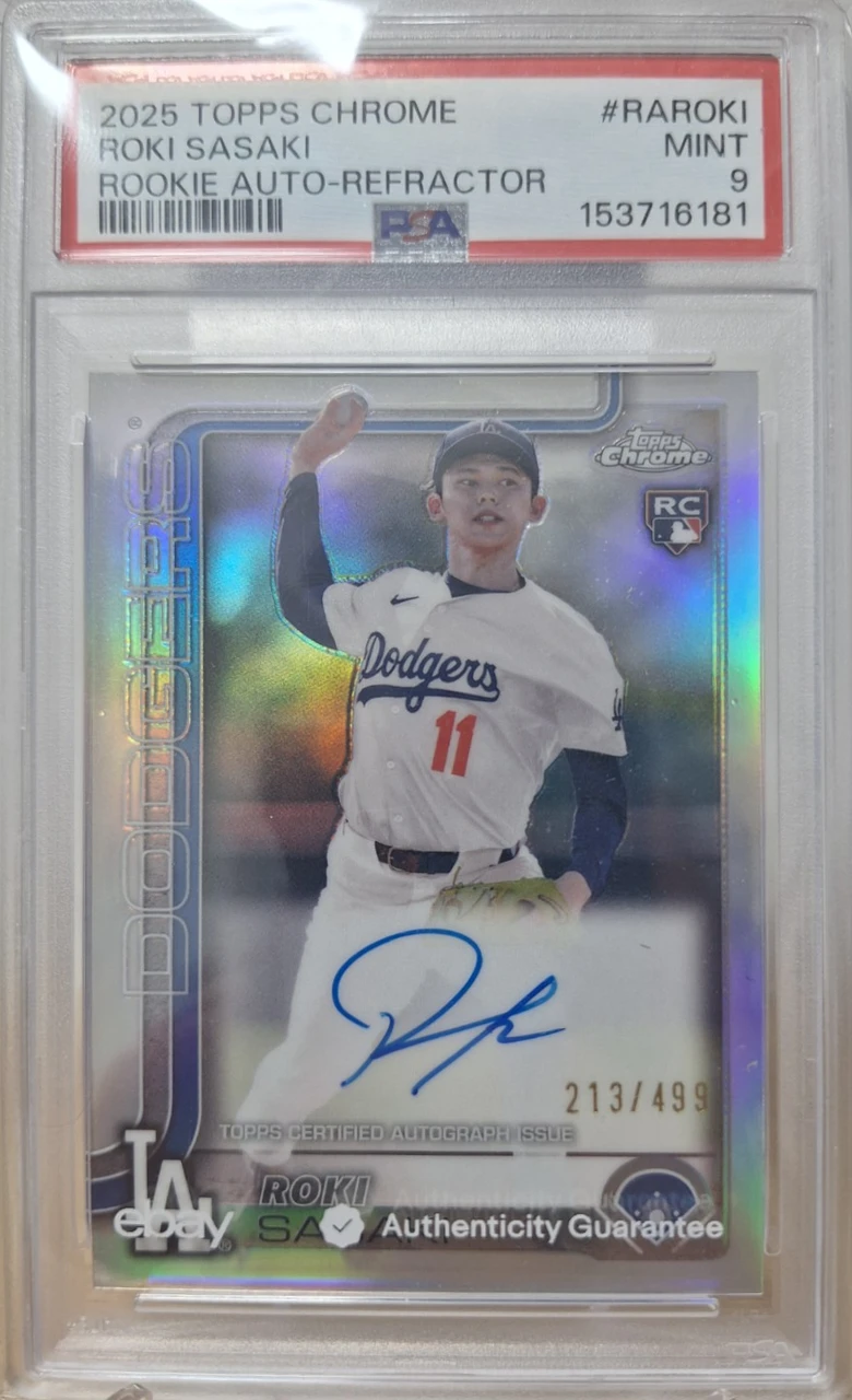 2025 Topps Chrome Roki Sasaki Rookie Auto-Refractor